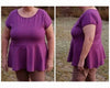 PDF-mønster/pattern: Hel/halvcirkelklänning & peplum (twirl dress) adult size 34-54 (US 4-24)