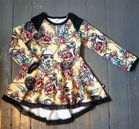 PDF-mønster/pattern: Peplum Tunic With a Twist child size 80-164 (US 12m-14y)