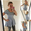 PDF-mønster/pattern: Peplum Tunic With a Twist adult size 34-54 (US 4-24)