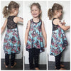 PDF-mønster/pattern: Tank Top Tunic With a Twist child size 80-164 (US 12m-14y)