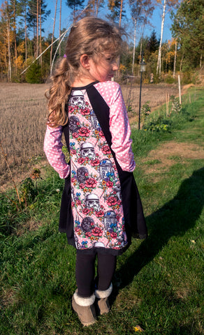 PDF-mønster/pattern: Hourglass mini dress 80-164 (US 12mo-14y)