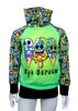 PDF-mønster/pattern: Raglan Hoodie With a Twist child size 80-164 (US 12m-14y)