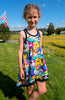 PDF-mønster/pattern: Tank Top Tunic With a Twist child size 80-164 (US 12m-14y)