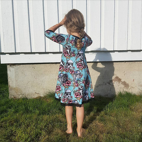 PDF-mønster/pattern: Add on child dresses