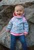 PDF-mønster/pattern: Raglan Hoodie With a Twist child size 80-164 (US 12m-14y)