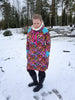 PDF-mønster/pattern: Raglan Dress With a Twist adult size 34-54 (US 4-24)