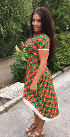 PDF-mønster/pattern: Fit and Flare dress adult 34-54