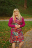PDF-mønster/pattern: Raglan Dress With a Twist adult size 34-54 (US 4-24)