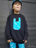 PDF-mønster/pattern: Raglan Hoodie With a Twist child size 80-164 (US 12m-14y)