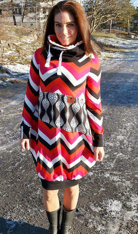 PDF-mønster/pattern: Balloon dress adult size 32-54 (2-24)