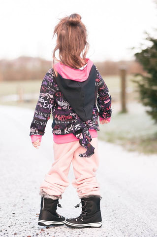 PDF-mønster/pattern: Twirl hoodie child 92-164 (US 2T-14y)