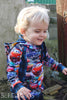 PDF-mønster/pattern: Raglan Hoodie With a Twist child size 80-164 (US 12m-14y)