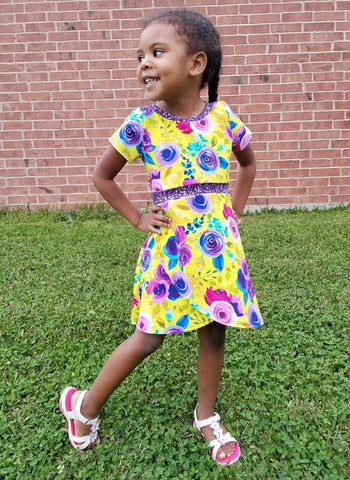 PDF-mønster/pattern: Tulip dress child 80-164