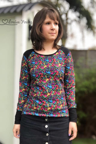 PDF-mønster/pattern: Basic Raglan adult fitted size 34-54 (US 4-24)