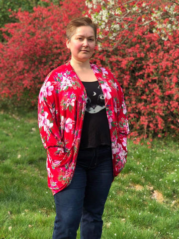 PDF-mønster/pattern: Cozy Embrace Cardigan adult size 34-54 (US 4-24)