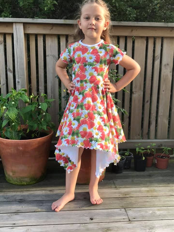 PDF-mønster/pattern: Corner dress child 80-164