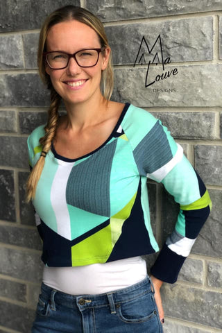 PDF-mønster/pattern: Indra Crop Top adult 32-54 (US 2-24)