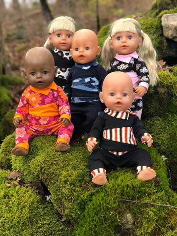 PDF-mønster/pattern: Doll Colour block bundle