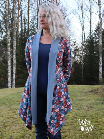 PDF-mønster/pattern: Skurkan Cardigan adult size 32-54 (2-24)