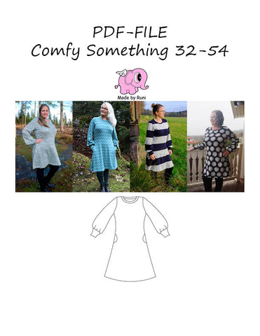 PDF-mønster/pattern: Comfy Something Adult 32-54 (US 2-24)