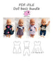 PDF-mønster/pattern: Doll basic bundle