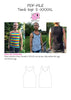 PDF-mønster/pattern: Every Day Tank Top adult straight cut size S-XXXXL
