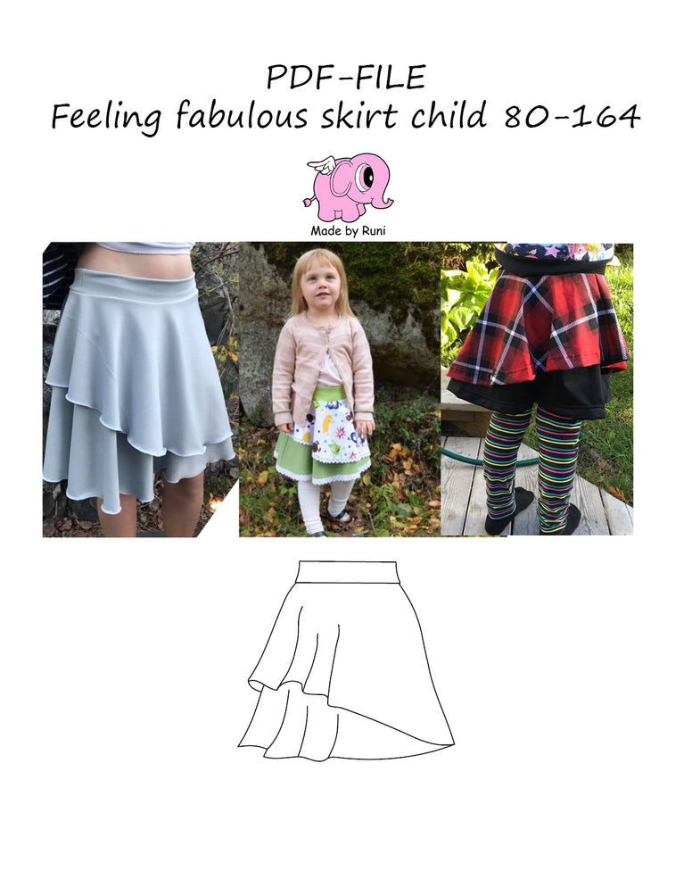 PDF-mønster/pattern: Feeling fabulous child size 80-164