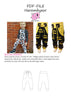 PDF-mønster/pattern: Harembyxa/pants child size 50-164 (US Newborn-14y)