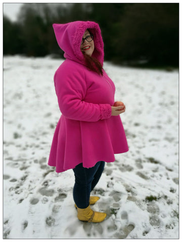 PDF-mønster/pattern: Fairytale Hoodie adult size 34-54 (US 4-24)