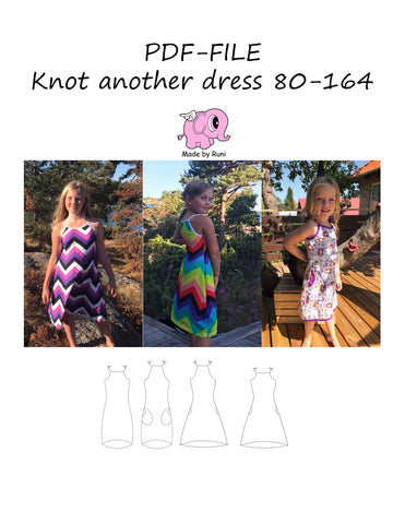 PDF-mønster/pattern: Knot another dress child size 80-164