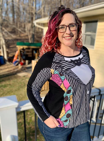 PDF-mønster/pattern: Colour block extravaganza adult curved fit size 32-54 (2-24)