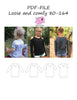 PDF-mønster/pattern: Loose and comfy size 80-164 (US 12m-14y)
