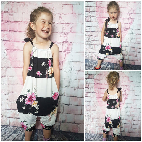 PDF-mønster/pattern: Summer Romper/Dress child size 62-164 (US 2m-14y)