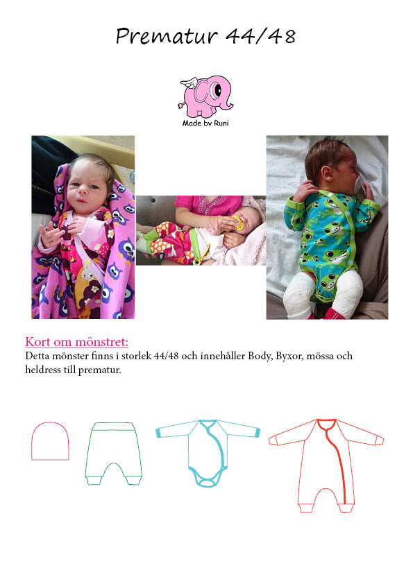PDF-mønster/pattern: FREE/GRATIS Prematur 44/48 (US premature)
