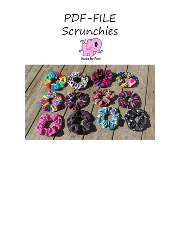 PDF-mønster/pattern: Scrunchie