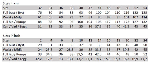 PDF-mønster/pattern: Swirl around leggings adult size 32-54 (US 2-24)