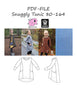 PDF-mønster/pattern: Snuggly Tunic 80-164 (US 12m-14y)