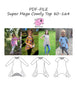 PDF-mønster/pattern: Super Mega Comfy Top 80-164