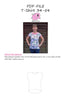 PDF-mønster/pattern: T-shirt adult fitted cut size 34-54 (US 4-24)