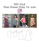 PDF-mønster/pattern: Ylvas dream dress child size 98-164 (US 3T-14y)