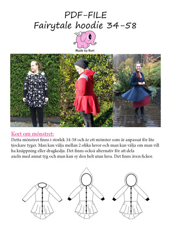 PDF-pakke/bundle: Fairytale hoodie adult + child