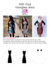 PDF-mønster/pattern: Hourglass Dress adult size 34-58 (US 4-28)