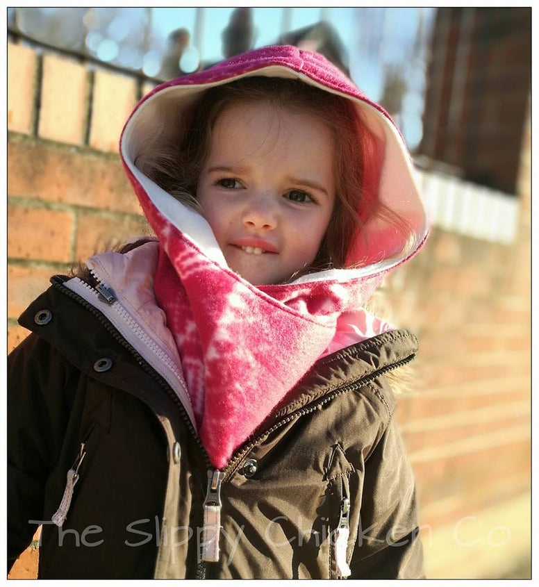 PDF-mønster/pattern: Cozy Cowl Wrap 3 years - adult – Made by Runi