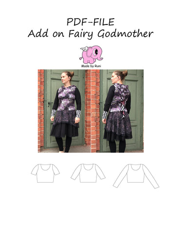 PDF-mønster/pattern: Add on Fairy Godmother 34-54
