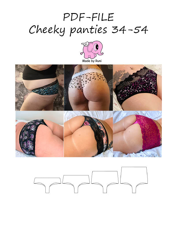 PDF-mønster/pattern: Cheeky Panties adult 34-54 (4-24)