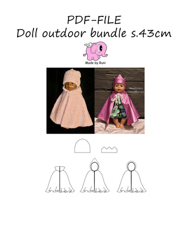 PDF-mønster/pattern: Doll Outdoor bundle
