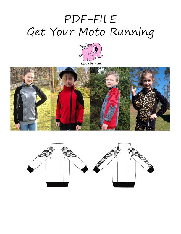 PDF-mønster/pattern: Get your moto running child size 98-164 (US 3T-14y)