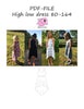 PDF-mønster/pattern: High Low Dress child size 80-164 (US 12 months - 14 years)
