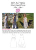 PDF-mønster/pattern: Mini Maxi Dress child size 104-164 (US 4y-14y)